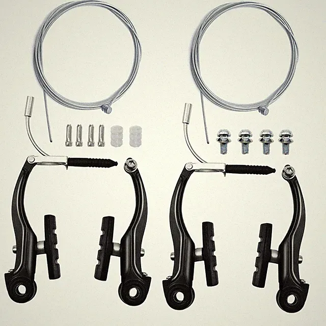 2 Pairs Bike brakes Universal Complete V Bike Brakes set Mountain Bike Replac...