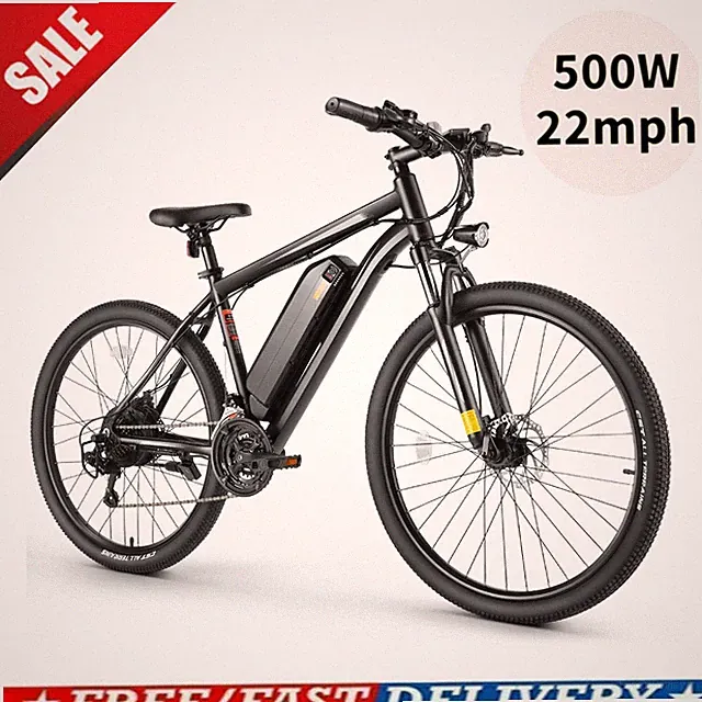 27.5inch 500W Electric Bike City Mountain Bicycle with 48V/10Ah Battery 21Speed
