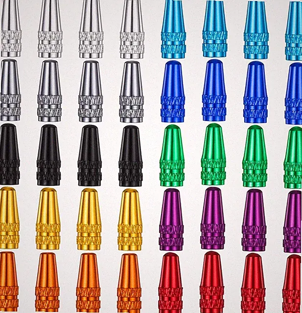 40 Pcs Presta Valve Stem Caps, 10 Colors Aluminum Dust Covers for Bicycle Tires