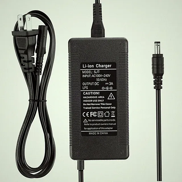 42V 3A AC Adapter Charger For VIVI 36V Electric Bike Battery Power Cord 1-PIN