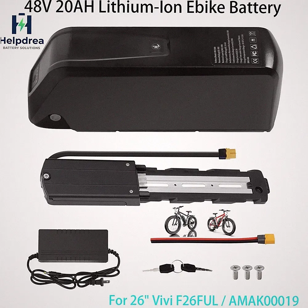 48V 20AH Lithium-Ion Ebike Battery For 26" Vivi F26FUL AMAK00019 Electric Bike
