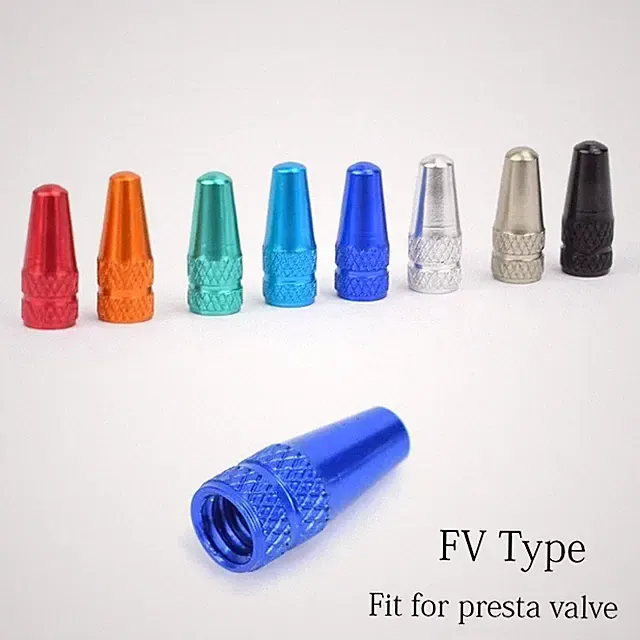 4Pcs Aluminum Presta Valve Caps Bike Tire Dust Covers MTB Road Bicycle