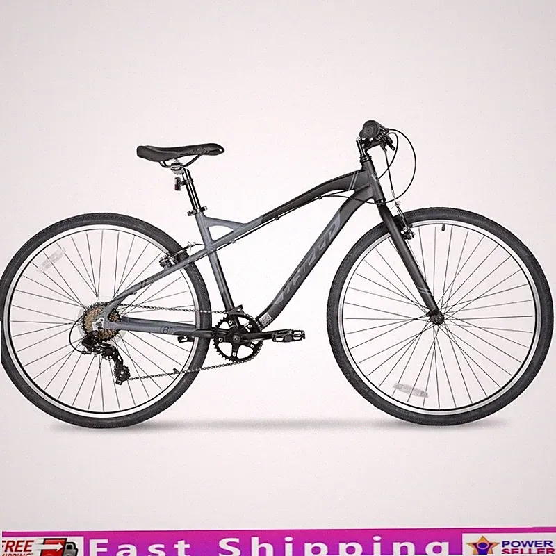 700c Urban Hybrid Bike Lightweight Aluminum Frame 8 Speed Adult Comfort Ride New
