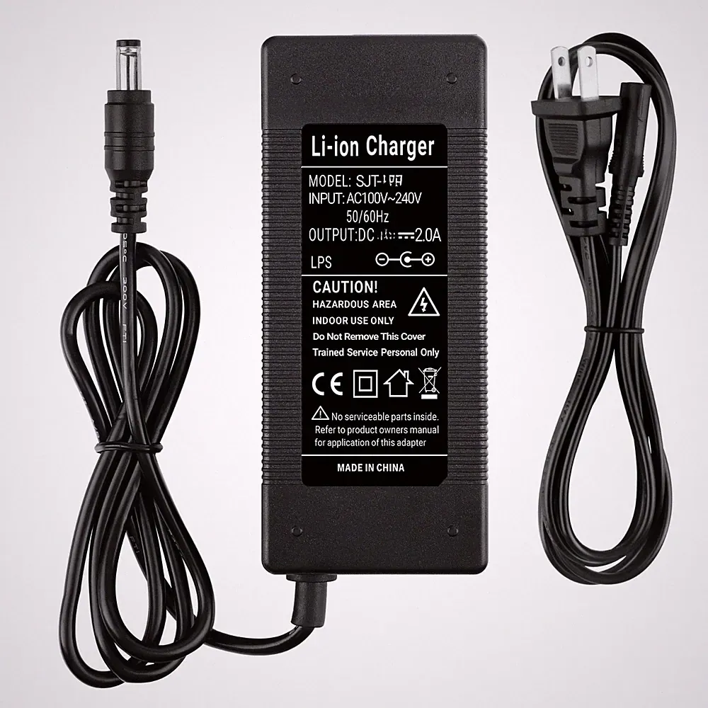42V 2A AC Adapter Charger For VIVI 36V Electric Bike Battery Power Cord 1-PIN
