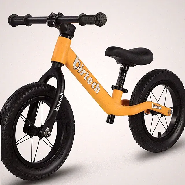 Balance Bike 12 Inch Lightweight Adjustable Seat Air Tires Yellow Birtech Year