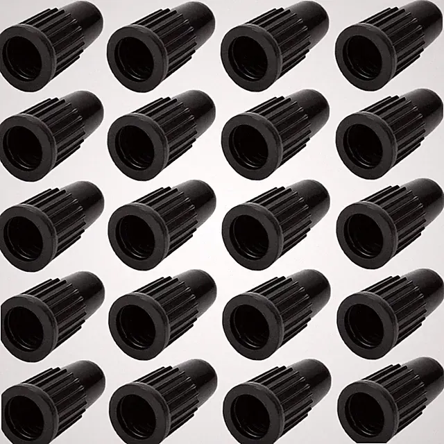 Black Presta Valve caps Plastic Bike presta valve stem caps