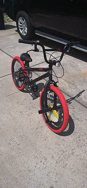 BRAND NEW BMX BIKE. Red Tires Black Handle Summer Coming Up Why Not Get A BMX