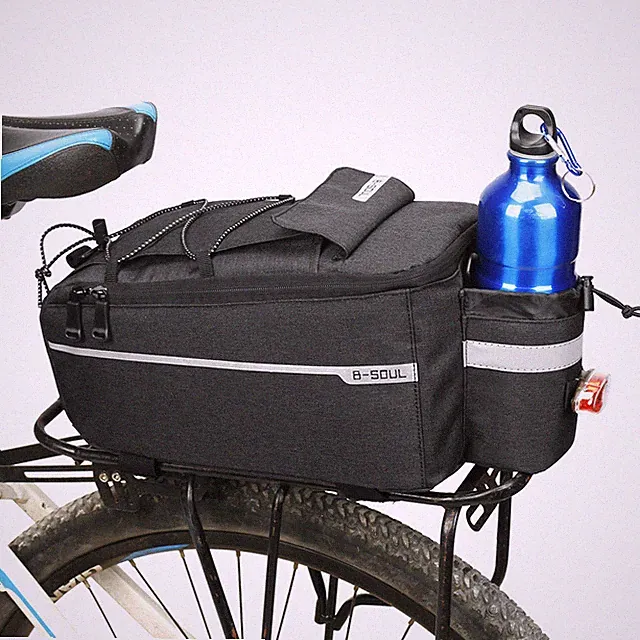 Cycling Bicycle Rear Rack Bag 10L Waterproof Bike Trunk Pannier Saddle Bag