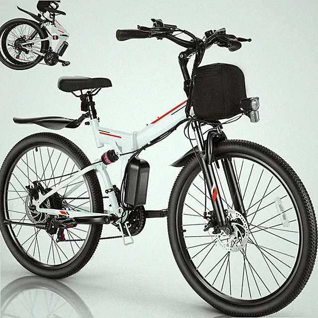 Electric Bike 500W Folding Electric Mountain Bicycle 26'' Ebike PRO 21 Speed