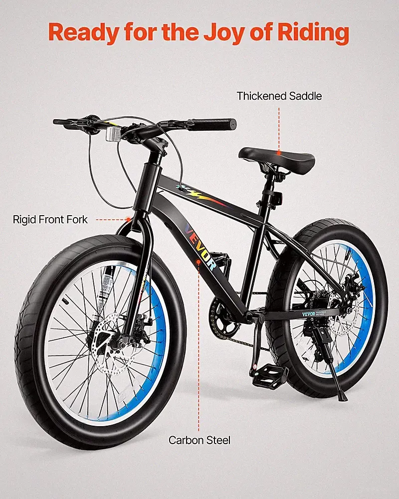 Mountain Bike, Fat Tire Sport Cycling Bicycle for Trail Snow