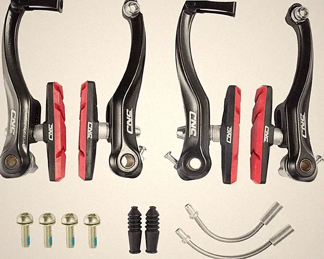 Mountain Bike Linear V-Brake Set Front and Rear 2 pairs/ Black Red