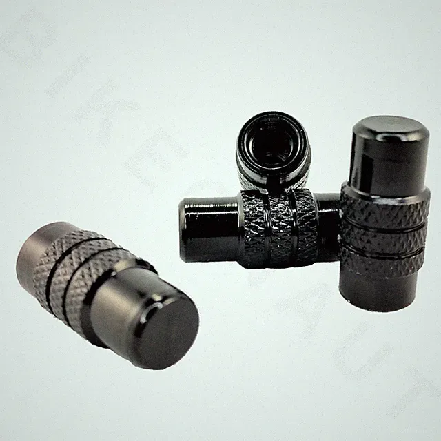 Presta Valve Cap Black 4 PC Aluminum Bike Bicycle Improved Grip *U.S.A. Seller*