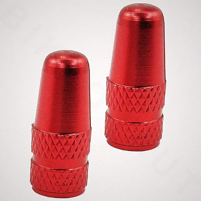 Presta Valve Cap Red 2 pieces Aluminum Alloy Bike Bicycle *U.S.A. Seller*