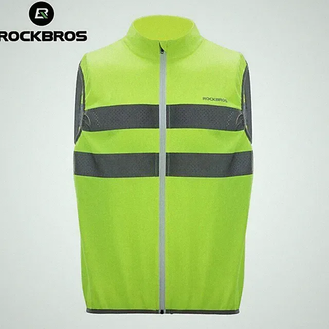 ROCKBROS Bike Cycling Mesh Sleeveless Vest Reflective Safety Motorcycle Gilet