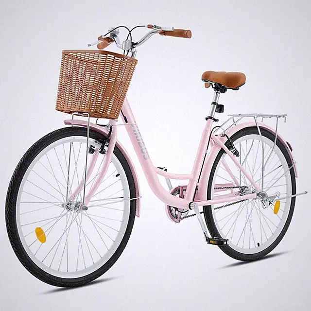VIRIBUS 24'' Beach Cruiser Women Bike Bicycle Comfort Classic Ride Bike
