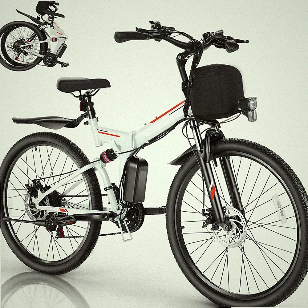 Vivi Electric Bike 26'' Folding e bike 500W~ City Commuter Bicycle 384WH Battery