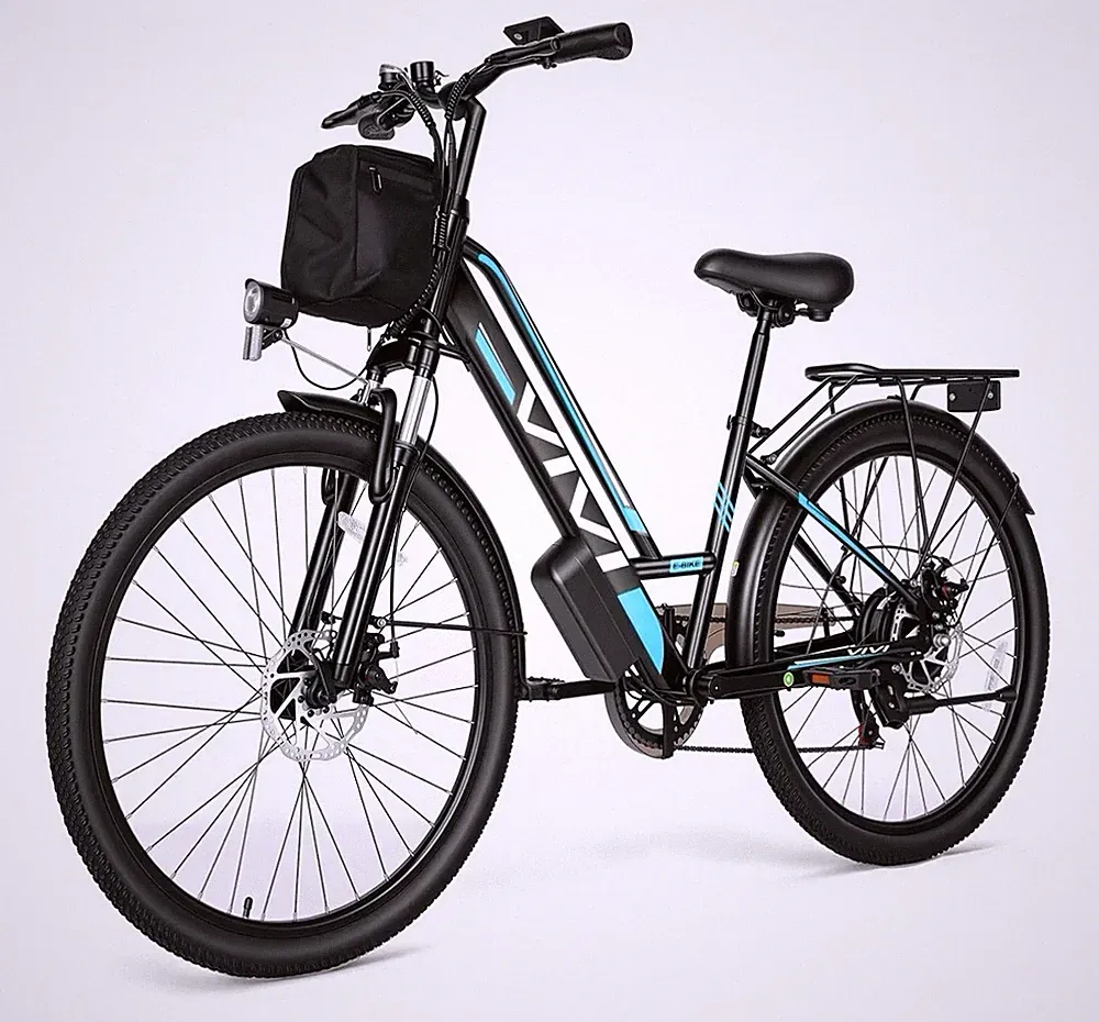 Vivi Electric Bike 26" for Adults, 7 Speed Commuter Electric Bike Cruiser Ebikes