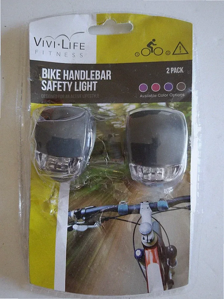 Vivi Life fitness bike handlebar safety light - pack of 2 (HH5)